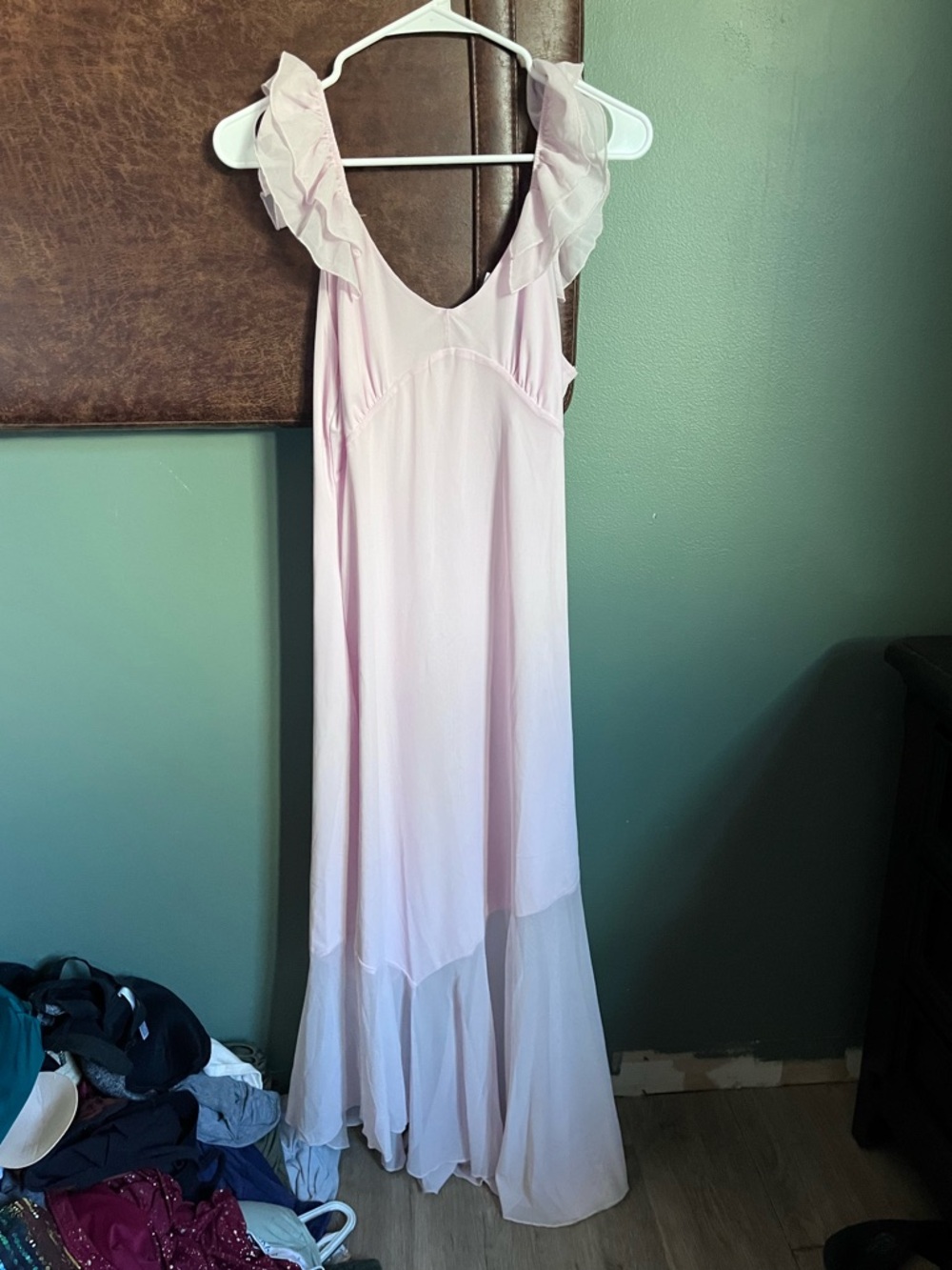 H&M Light Pink Flutter Sleeve Tank Dress